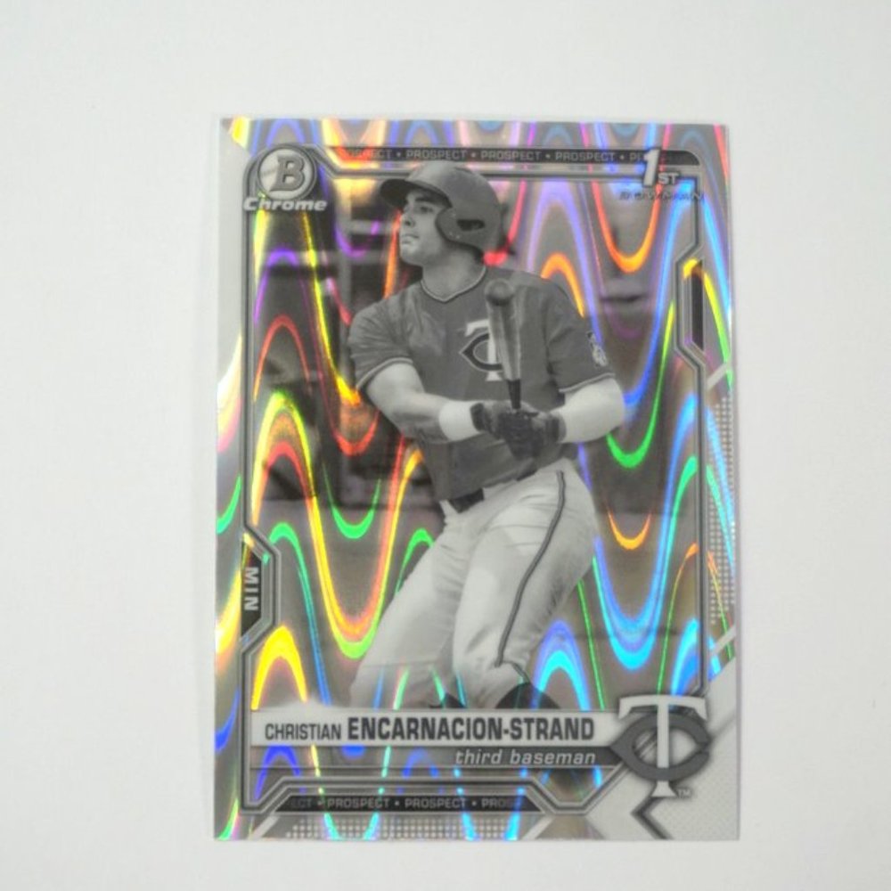 2021 Bowman Draft CHRISTIAN ENCARNACION-STRAND Chrome 1st RAYWAVE Refractor SP